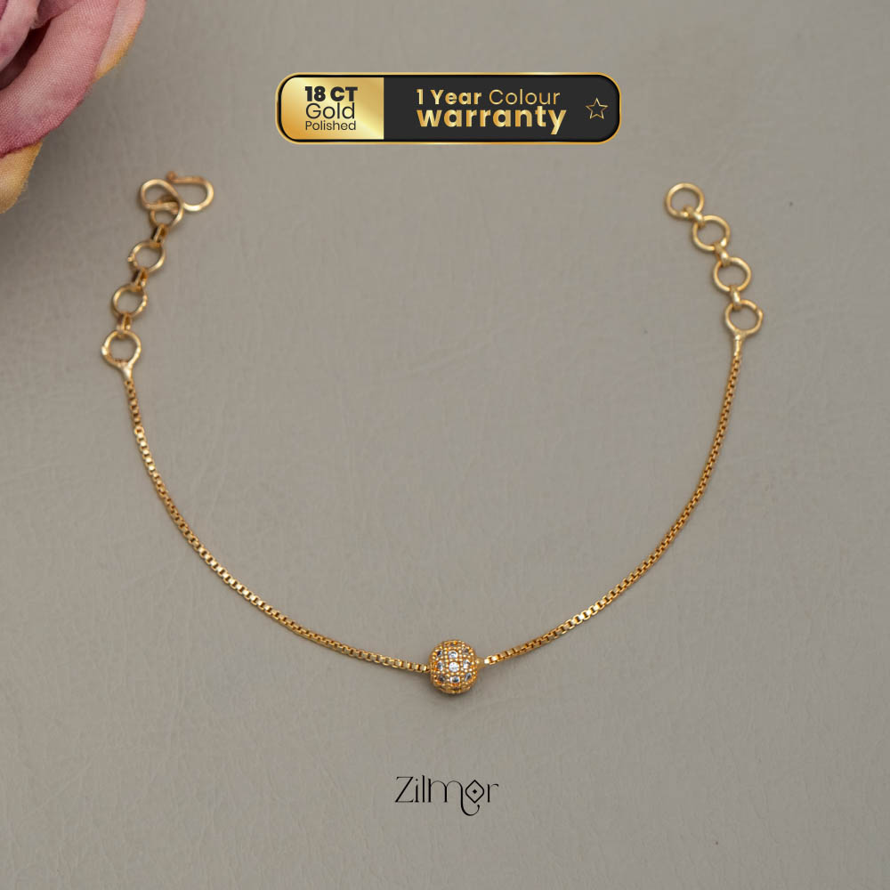 TR101744 - Gold Toned Stone Bracelet