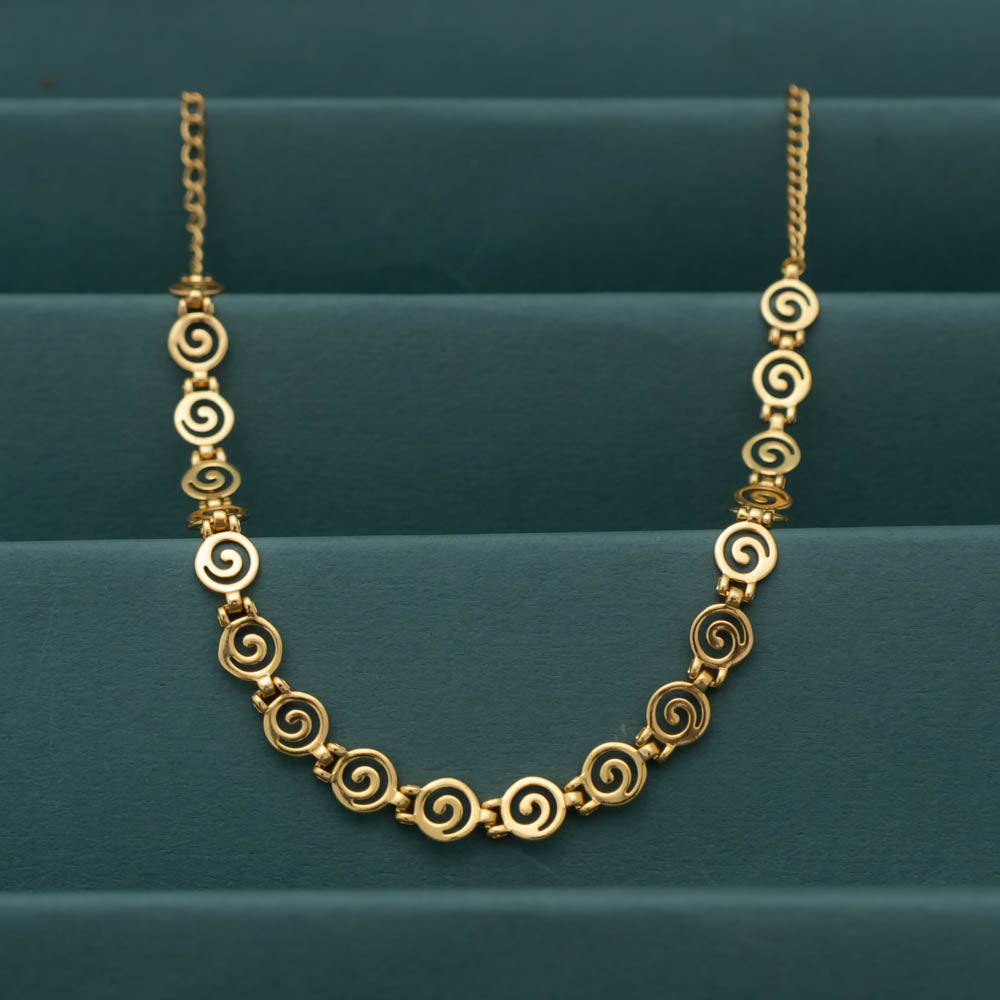 KN101383  - Gold Plated Choker Necklace