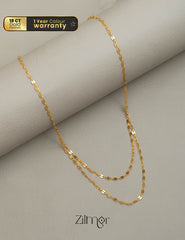 KY101748 - Simple Double layer Necklace 1-Zilmor