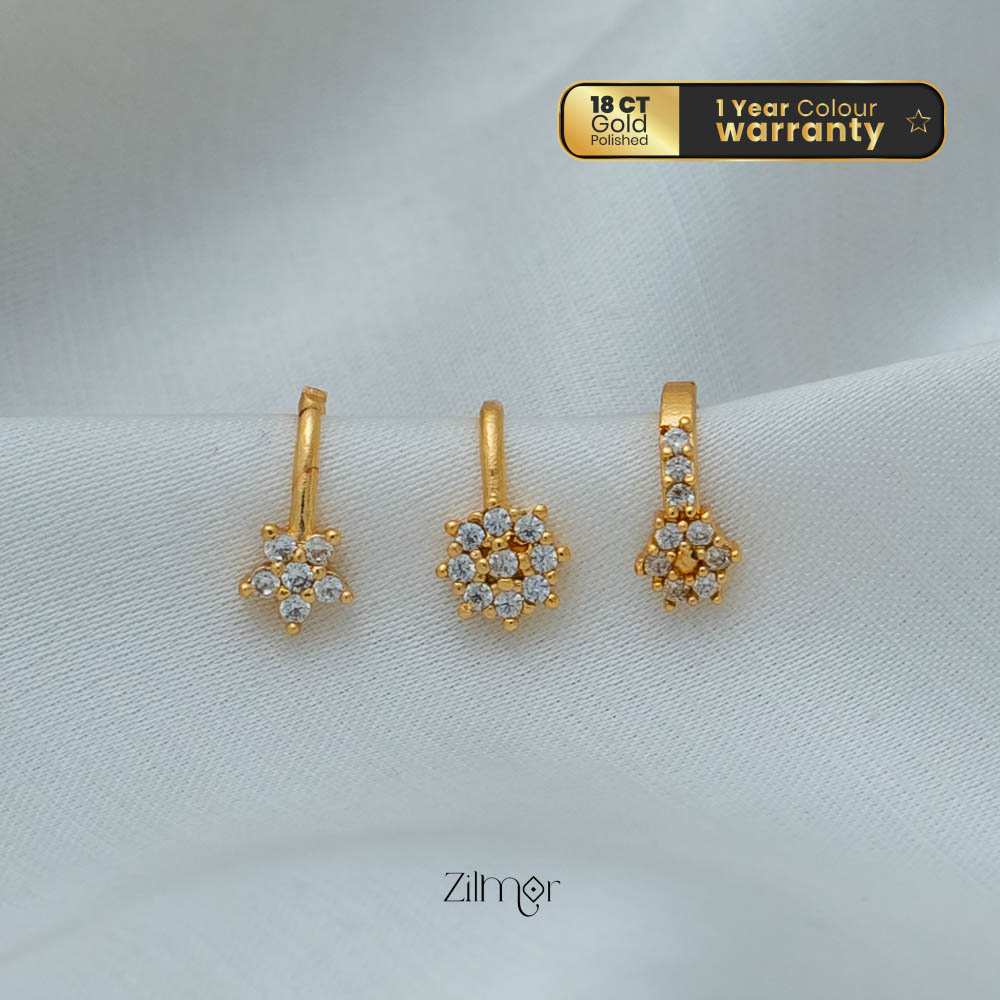 PP101867 - Gold plated Combo Nose pins