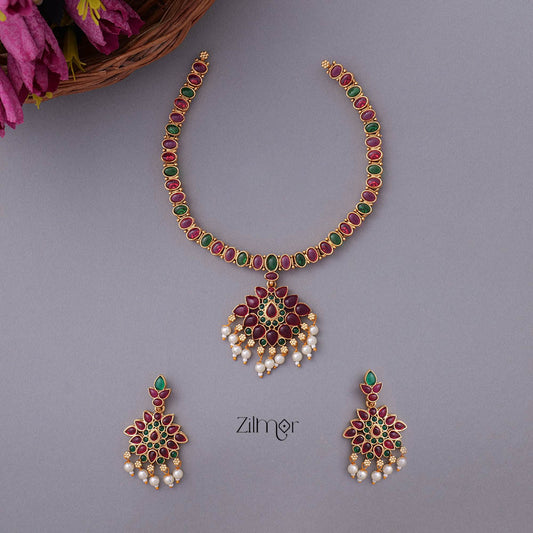 BH101099 - Premium Antique Necklace set with Earring