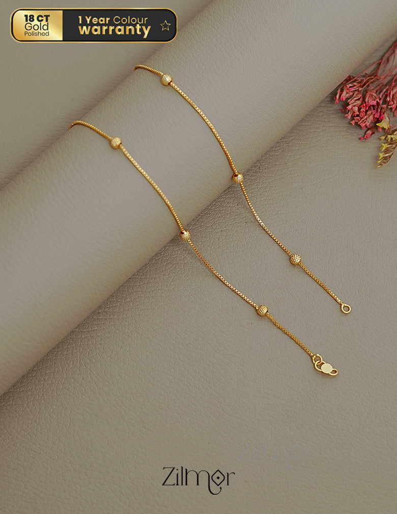 TR1011381 - Gold Toned pair Anklet 1-Zilmor