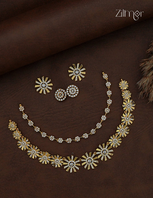2 Antique Necklaces with Matching Earrings Combo - SC1012894