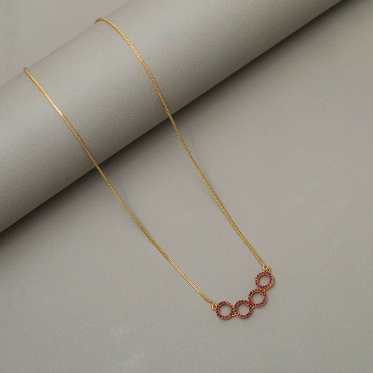 Simple pendant Necklace (color otption) - PE100152