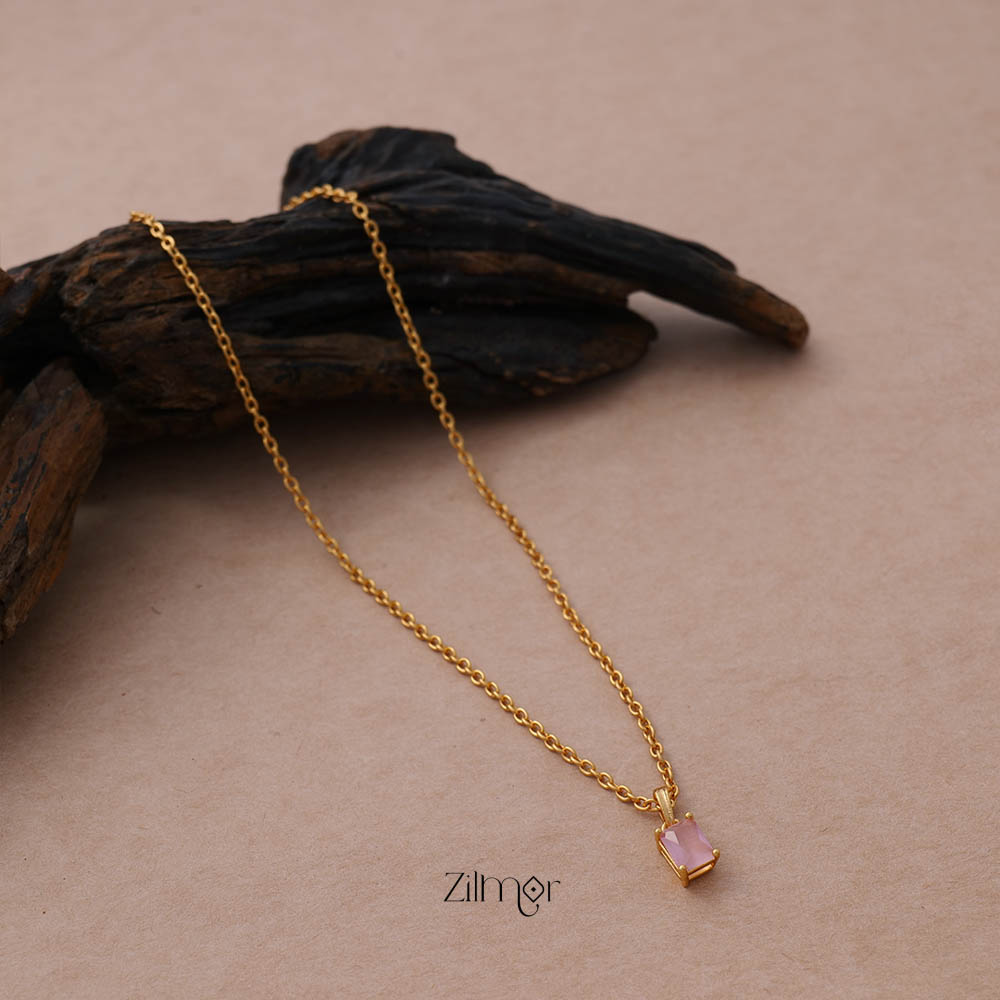 Gold toned Simple chain With Pendant (color option) - PP100838