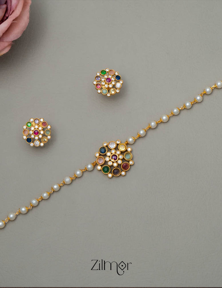 SN101794 - Pearl Antique Necklace Earrings Set 2-Zilmor