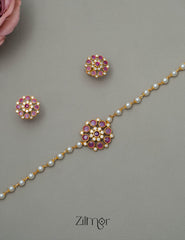 SN101794 - Pearl Antique Necklace Earrings Set 3-Zilmor