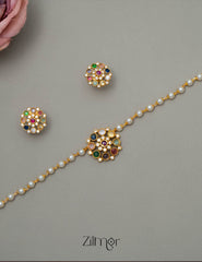 SN101794 - Pearl Antique Necklace Earrings Set 2-Zilmor