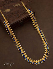 Gold tone Long palakka Haram Necklace (color option) 3-Zilmor