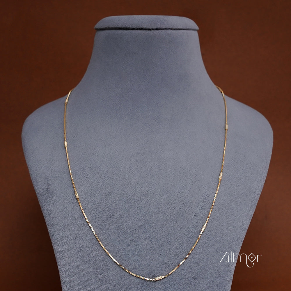 KT1011129- Gold Tone Daily Wear Simple Necklace