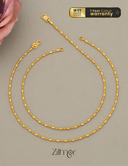KY101757 - Gold Toned pair Anklet 1-Zilmor