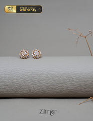 PE1011121 - Gold tone AD Stone stud Earrings