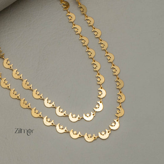 KY101747 - Moon Double Layer Necklace