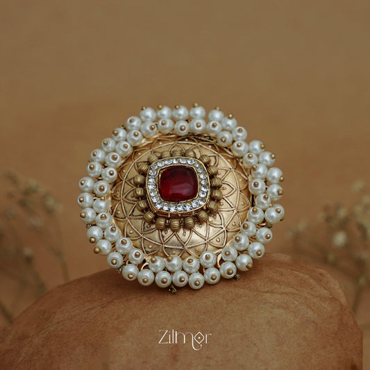 ZA1011167 - Pearl Cluster Adjustable Ring