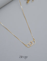 PP1011585 -  Gold Tone AD Stone  Simple Necklace 2-Zilmor