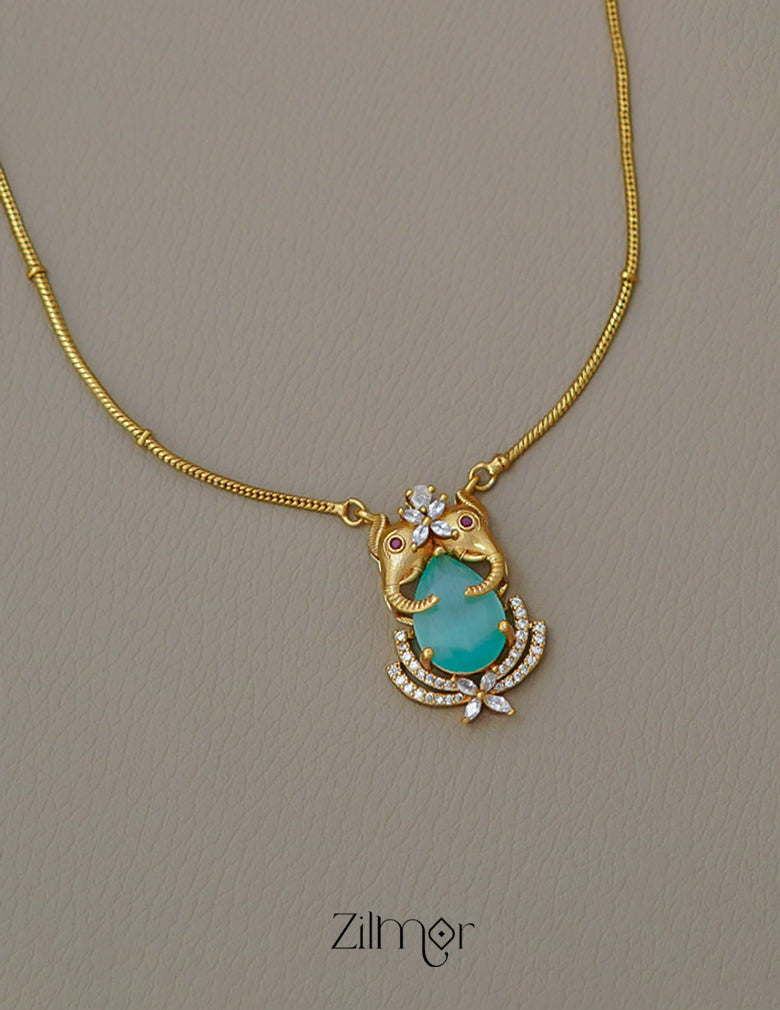 KA1011503 -   Antique AD Stone Haati Neckpiece Earrings Set 7-Zilmor