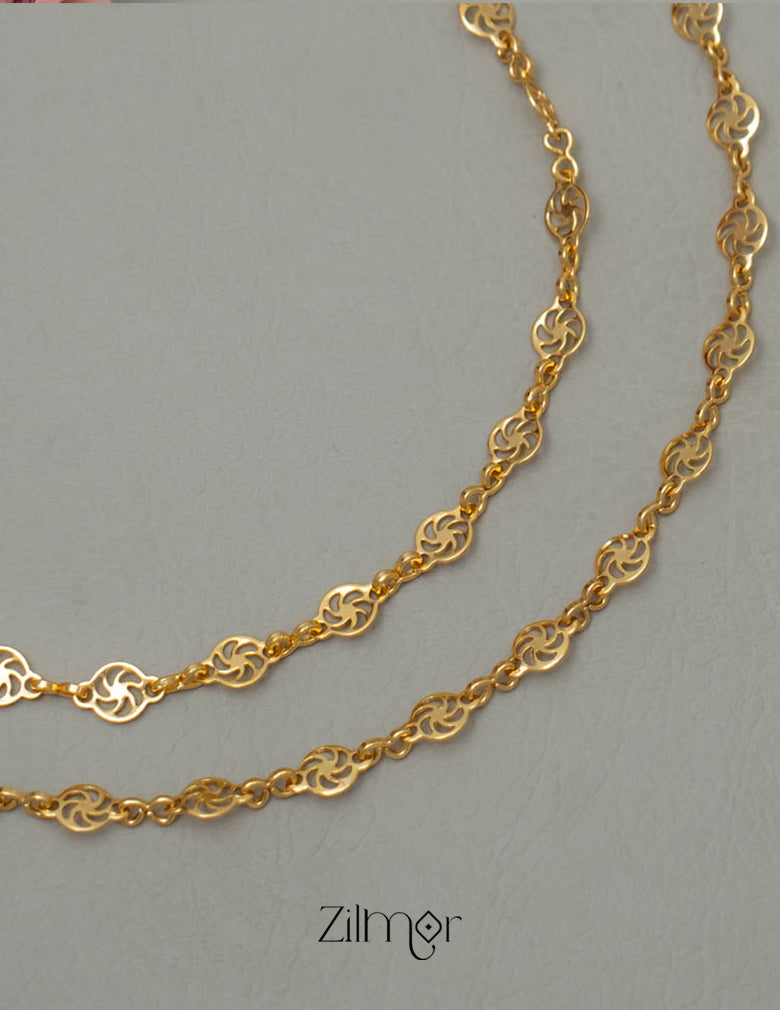 KY101779 - Gold Toned pair Anklet 2-Zilmor