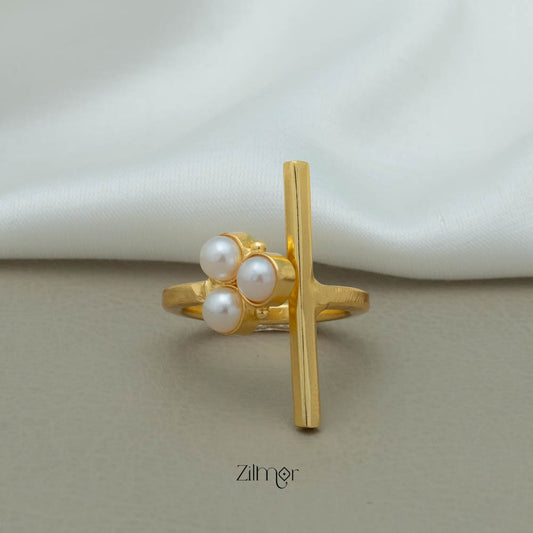 AS101131 - Trio pearl Golden ring