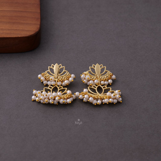 AS200107 - Pearl Cluster 2 layer Earrings