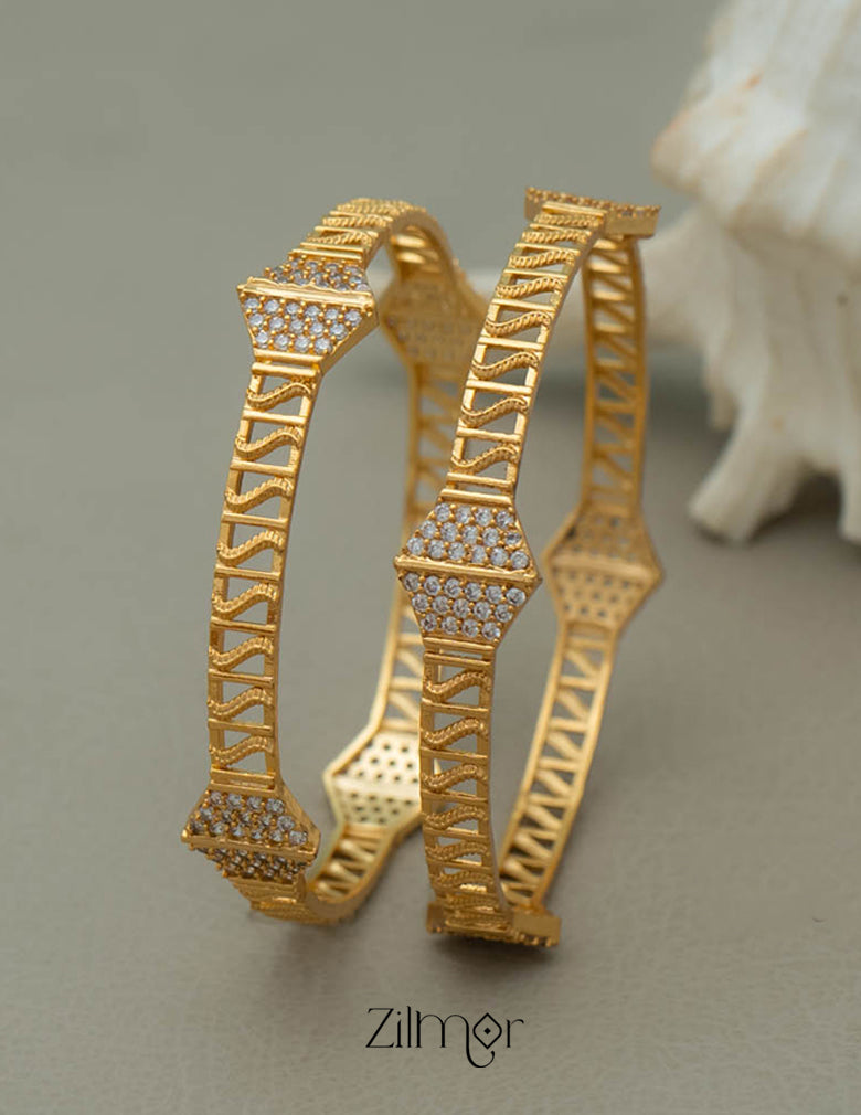 KI101178 - AD stone Bangle (Pair) 5-Zilmor