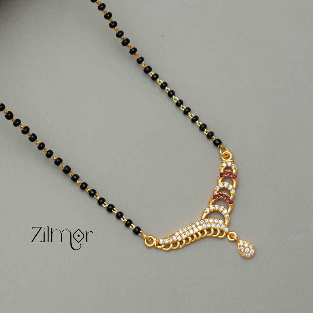 SG101372 - AD Stone Pendant Mangalsutra Necklace