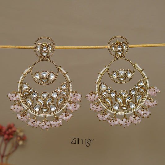 FS1011238 - Bead Clustering Kundan Earrings