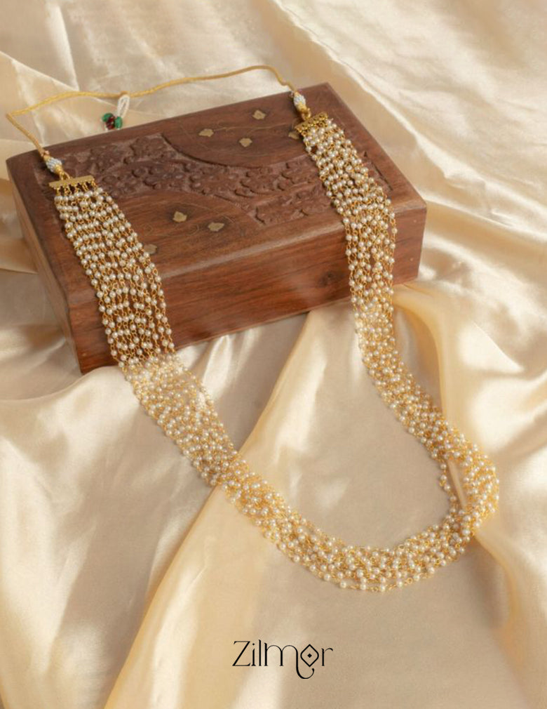 Pearl Layer Long Necklace 1-Zilmor