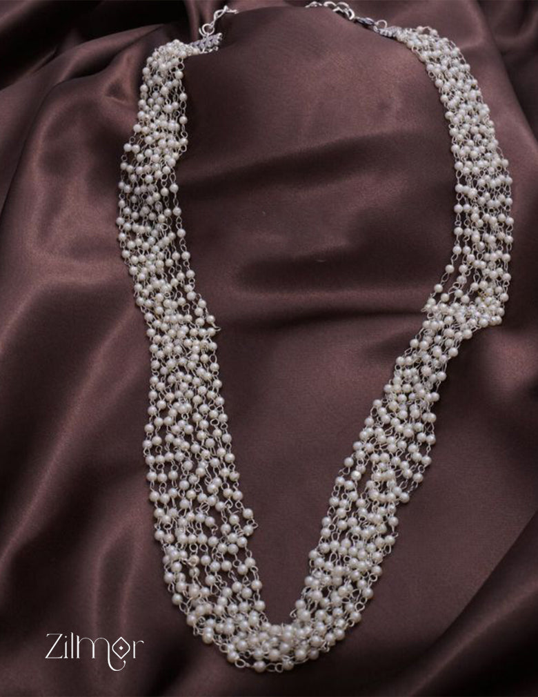 Pearl Layer Long Necklace 2-Zilmor