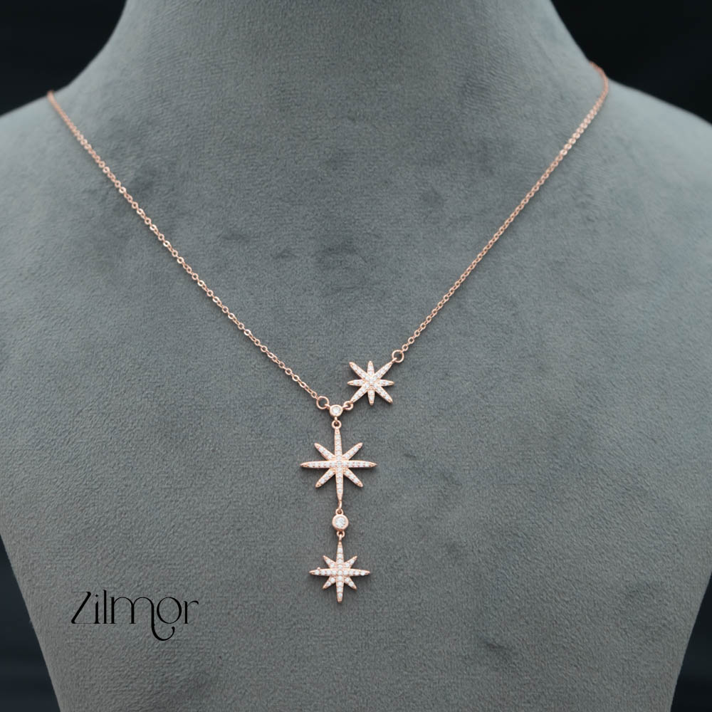 ZM101422 - 925 Silver Rose Gold Necklace