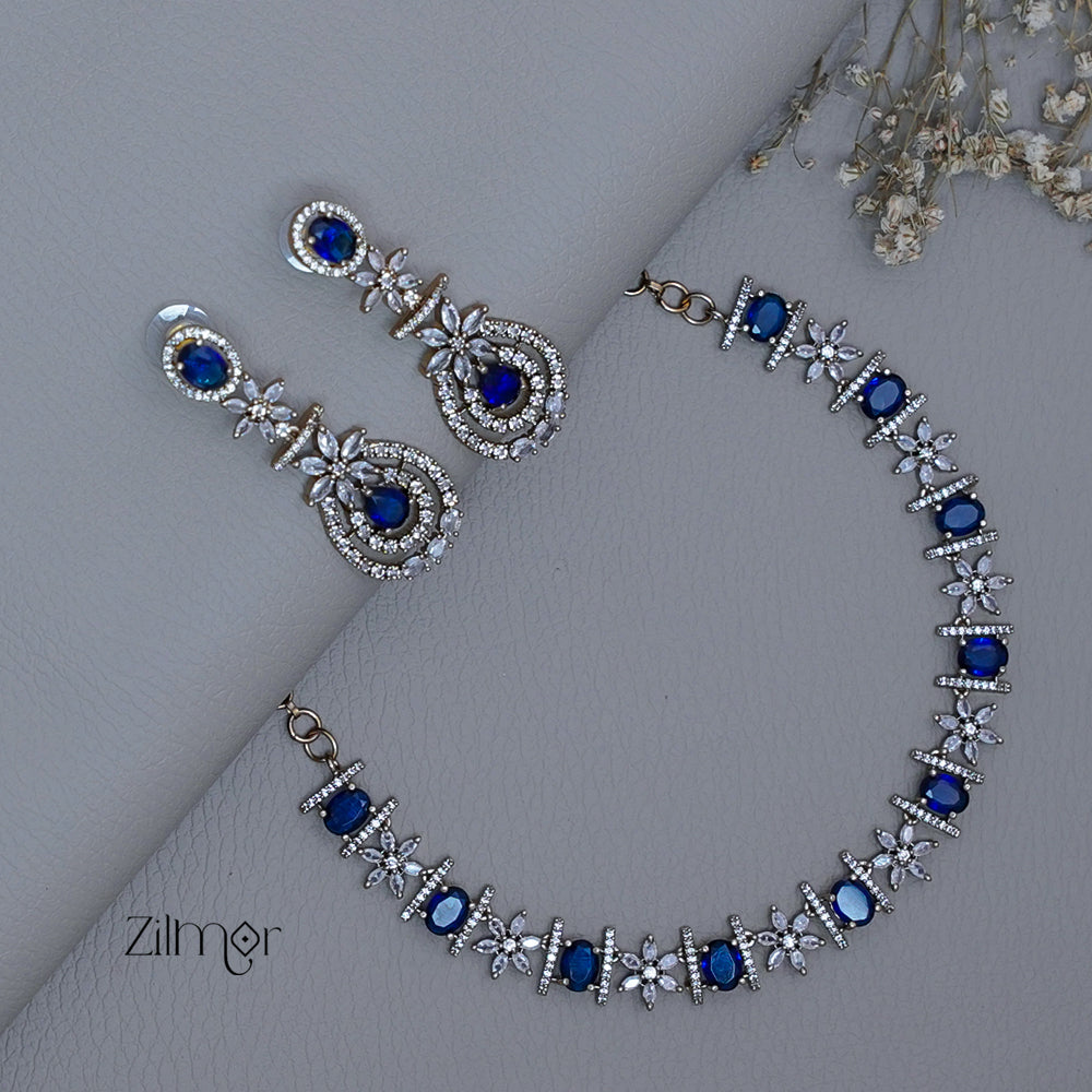 SN1011220 - Premium Antique AD Stone  Necklace with Earrings