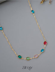 KY101993 - Simple Semi Precious Stone  Necklace 4-Zilmor