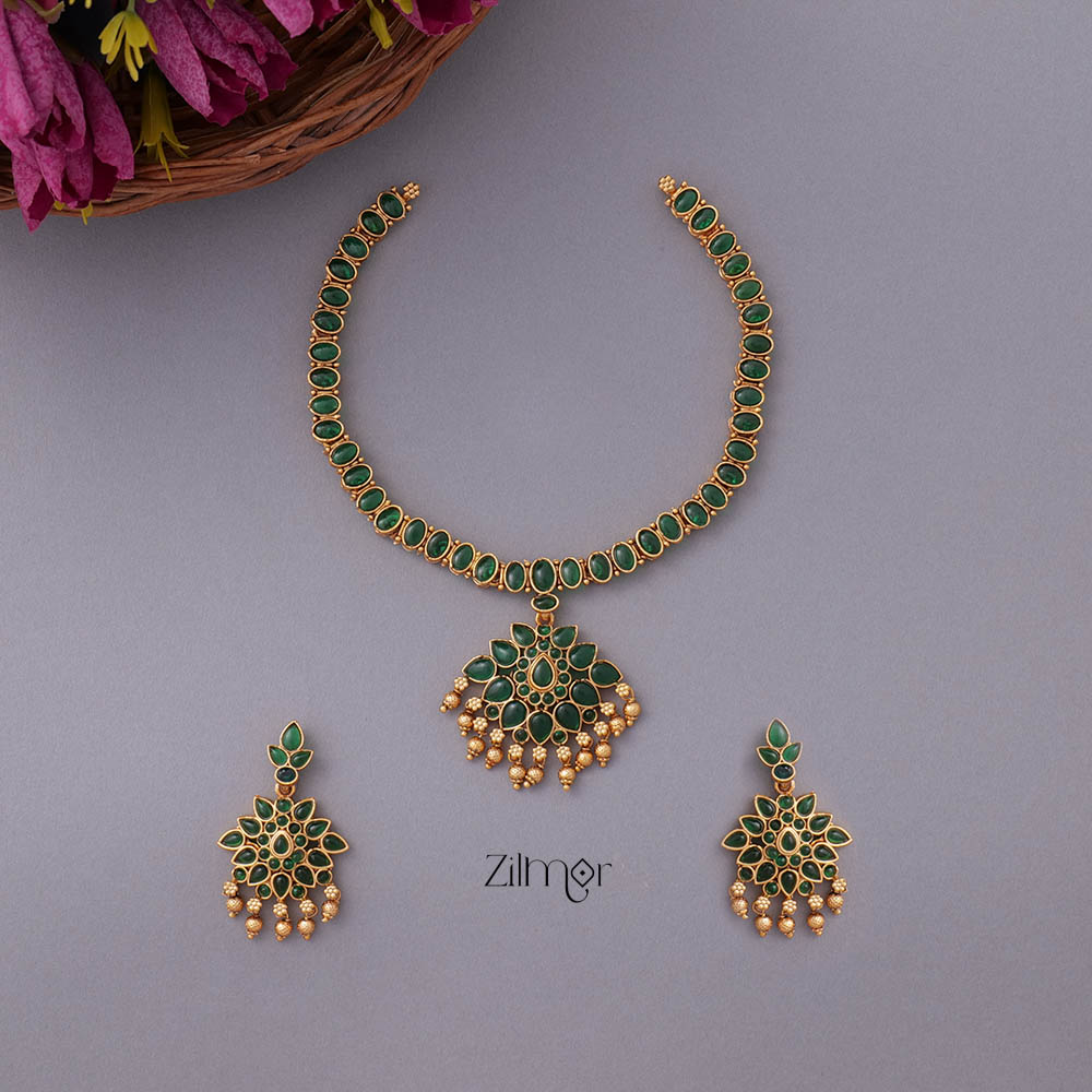 BH101099 - Premium Antique Necklace set with Earring