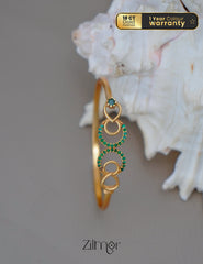 ZK1011712- Gold Plated AD Stone Openable Bangle 2-Zilmor