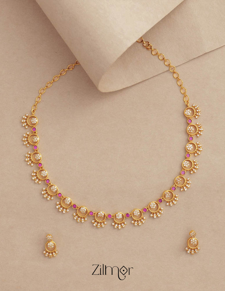 Premium Antique Necklace set with Earring - BH100364
