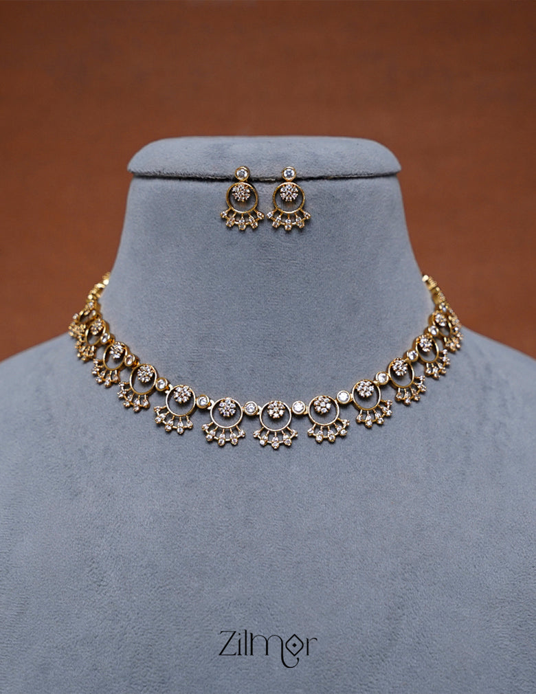 Premium Antique Necklace set with Earring - BH100364