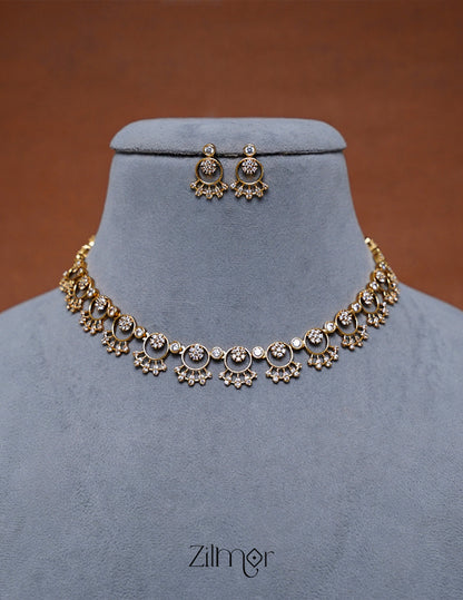 Premium Antique Necklace set with Earring - BH100364