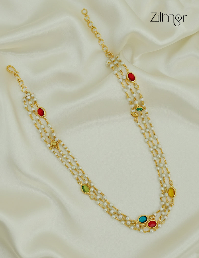 Premium Pearl Layer with Semi Precious Stone Necklace - KY1012211