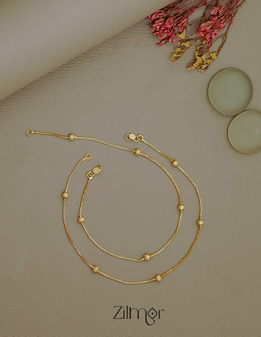 TR1011381 - Gold Toned pair Anklet 2-Zilmor