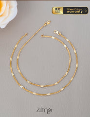 KY101995 - Gold Toned pair Anklet 1-Zilmor