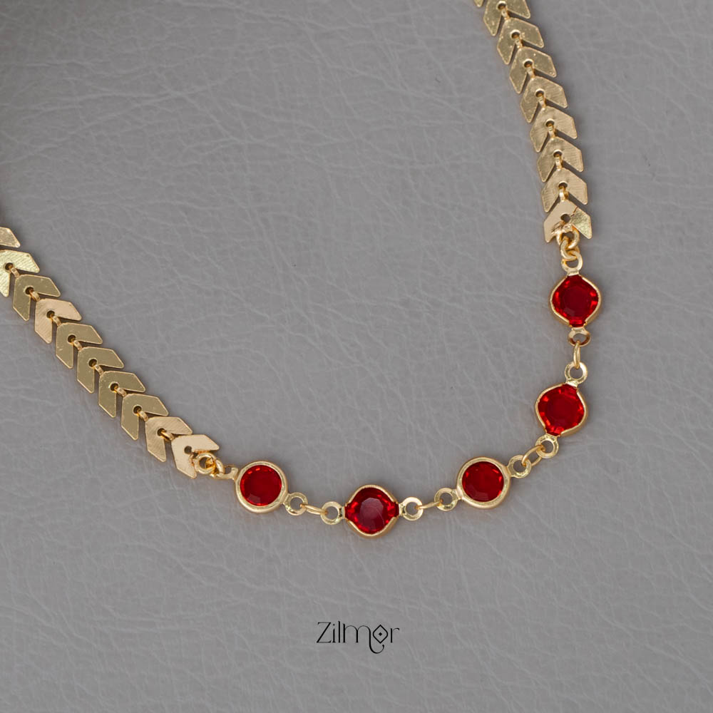 KY101907 - Gold Tone Necklace Bracelet Set