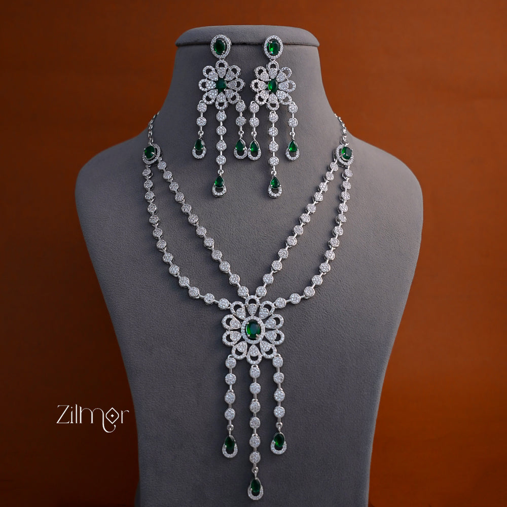 OT1011211 - AD Stone Necklace Earrings Set