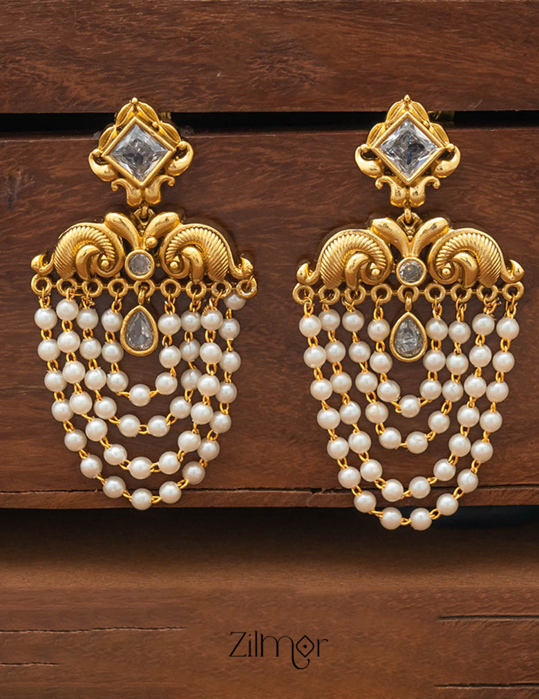 SN101670 - Antique  Pearl Earrings 8-Zilmor