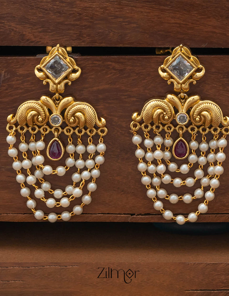 SN101670 - Antique  Pearl Earrings 1-Zilmor