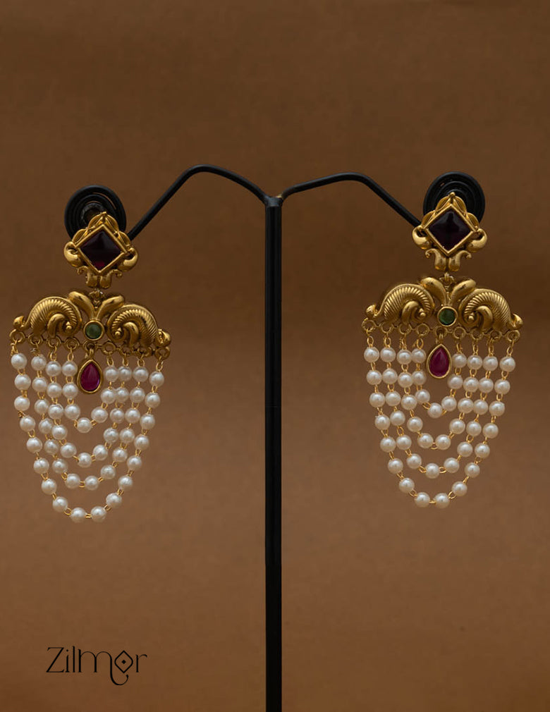 SN101670 - Antique  Pearl Earrings 6-Zilmor