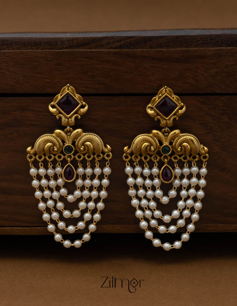 SN101670 - Antique  Pearl Earrings 7-Zilmor