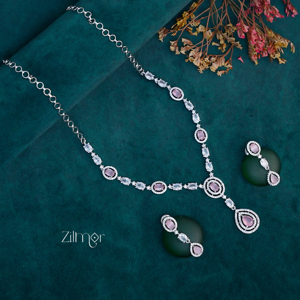 OT1011218 - AD Stone Necklace Earrings Set