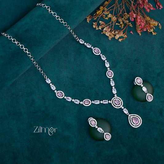 OT1011218 - AD Stone Necklace Earrings Set