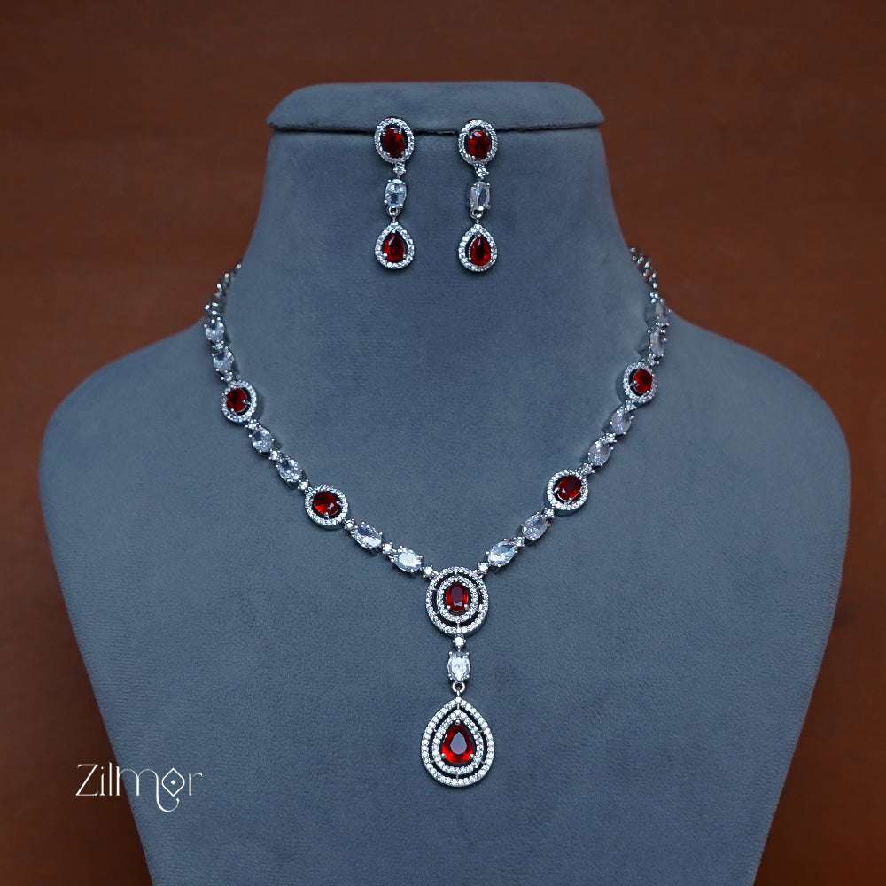 OT1011218 - AD Stone Necklace Earrings Set