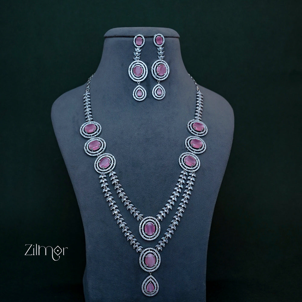 OT1011202 - AD Stone Bridal Necklace Earrings Set