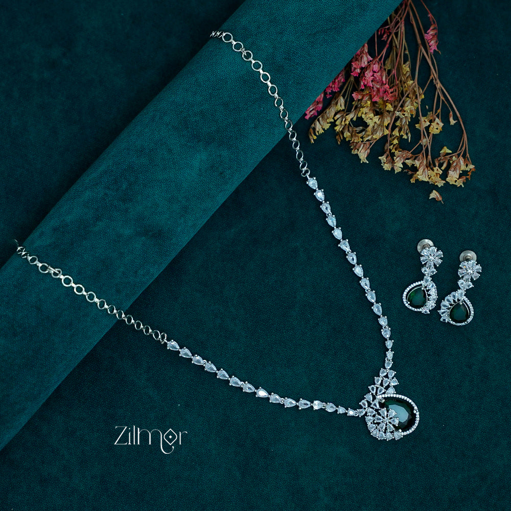 OT1011217 - AD Stone Necklace Earrings Set